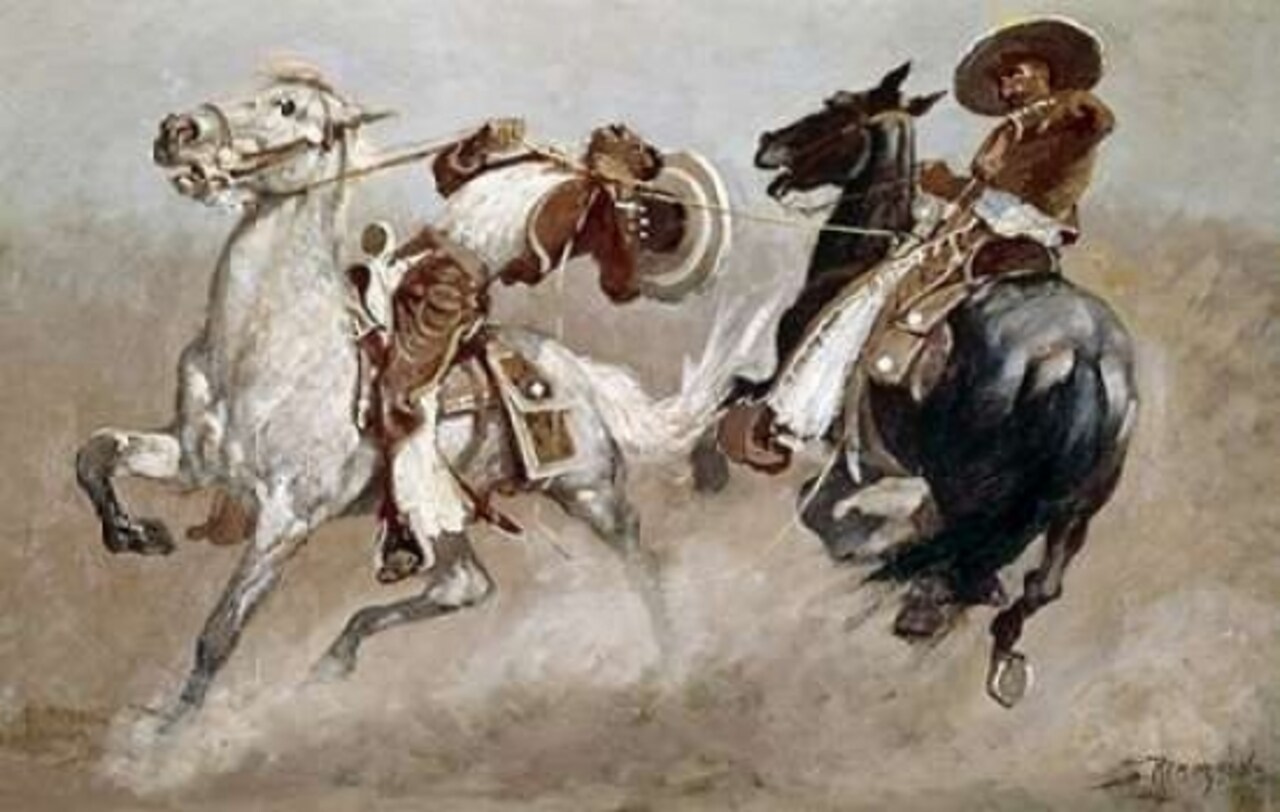 Cowboy Fun In Old Mexico Poster Print by Frederic Remington - Item # VARPDX279604